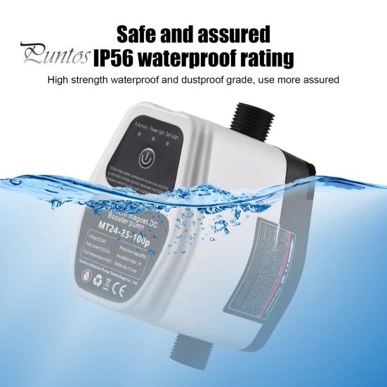 Автоматический портативный повысительный насос давления воды, 3 режима, регулируемый водонепроницаемый малошумный бытовой повысительный насос 100 Па