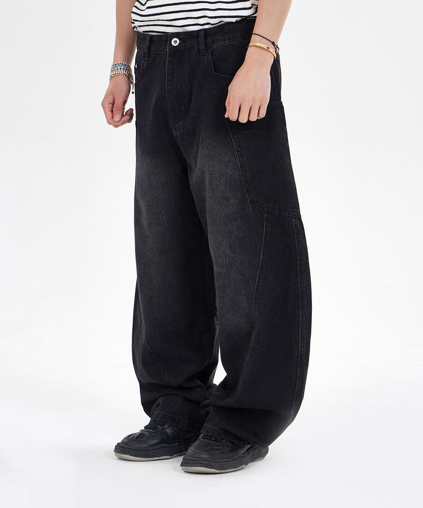 MAKEITTO Balloon Wide Denim Pants_Black