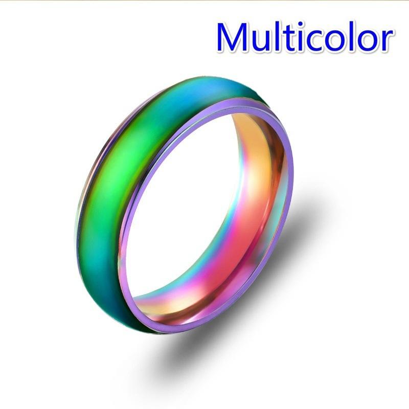 Термочувствительное кольцо из нержавеющей стали, меняющее цвет, ювелирные изделия для пары