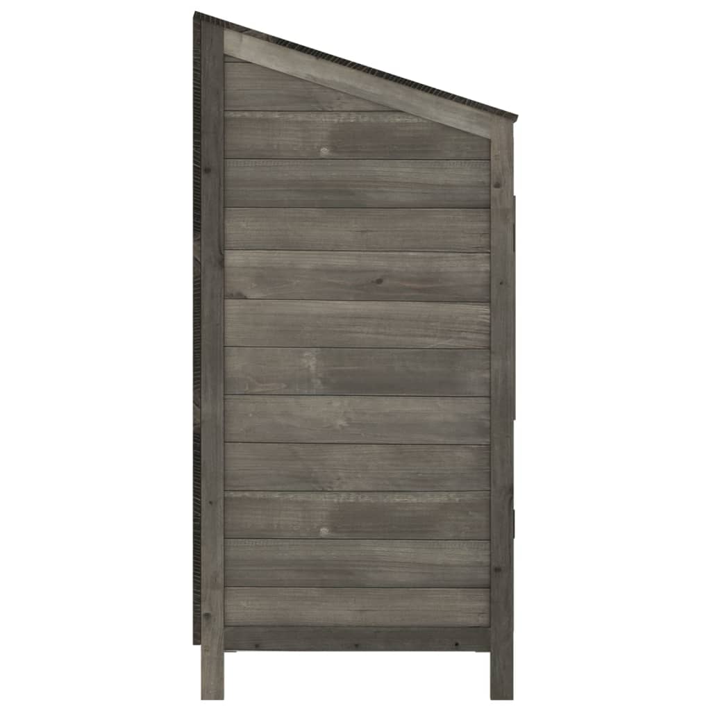 Vidaxl Szopa Ogrodowa, Antracytowa, 55X52X112 Cm, Lite Drewno Jodłowe