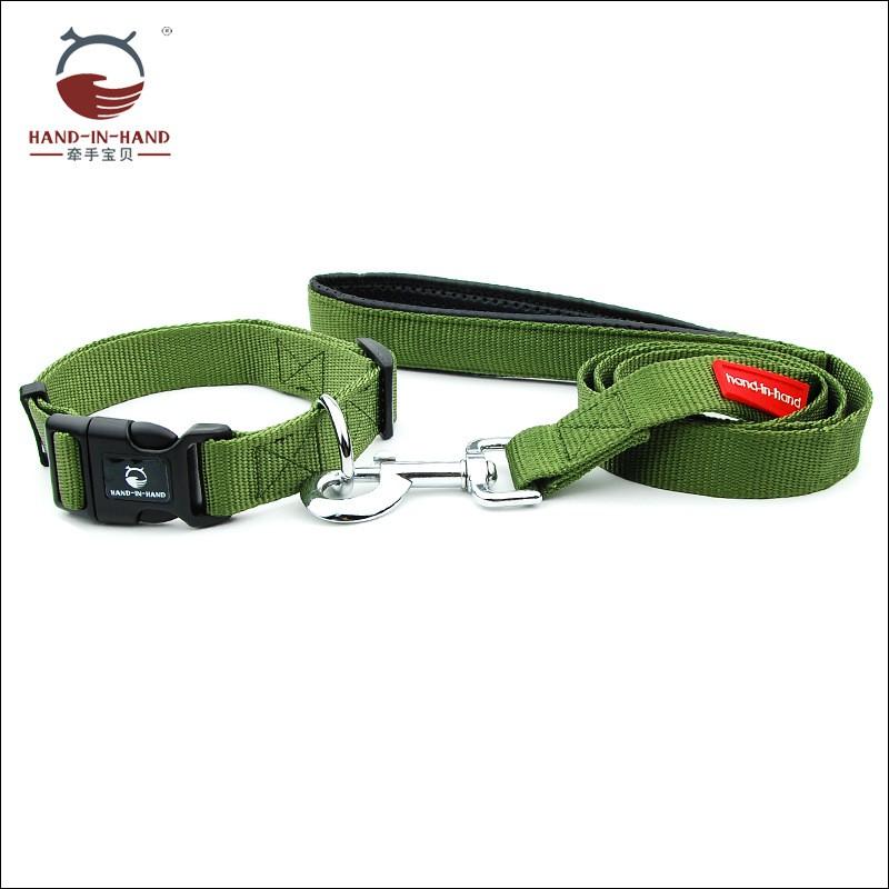 Large Dog Reflective Nylon Collar Leash Set Adjustable Sizes L XL Heavy Duty Pet Walking Gear