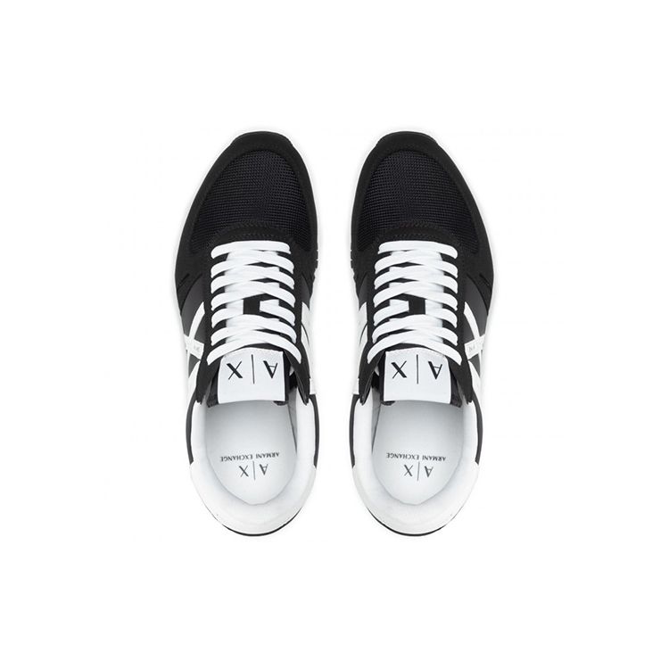 Armani Exchange Низкие кроссовки на шнуровке Мужские кроссовки Черный XUX017XCC68K489