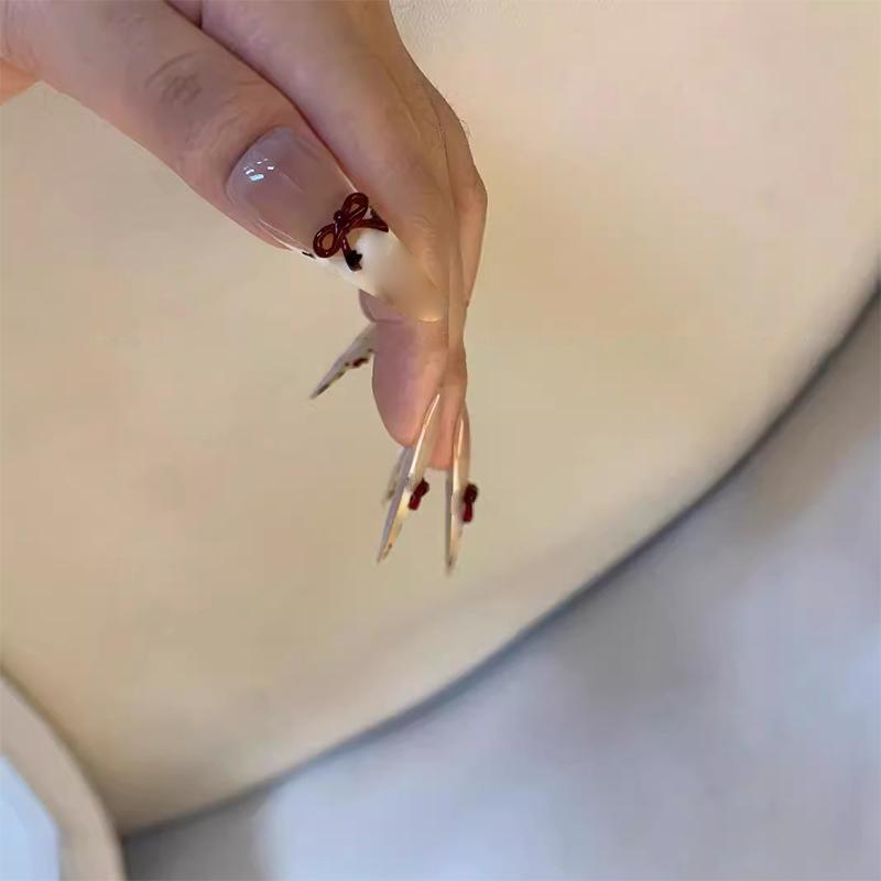 10 шт. Красные смоляные длинные ленты Шармы для нейл-арта Каваи Бант Стразы для украшения ногтей DIY Маникюр Орнамент Аксессуары Принадлежности