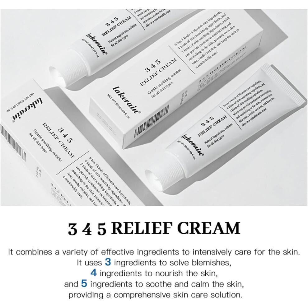 345 Relief Cream, 345 Relief Anti-Sugar And Anti-Oxidation Cream, Skin Barrier Repair Cream,Soothing Face Moisturiser Cream
