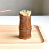 1PC Creative Bamboo Tube Shape Toothpick Holder Personality Household Solid Wood Toothpick Tank Living Room Kitchen Portable Wooden Toothpick Box