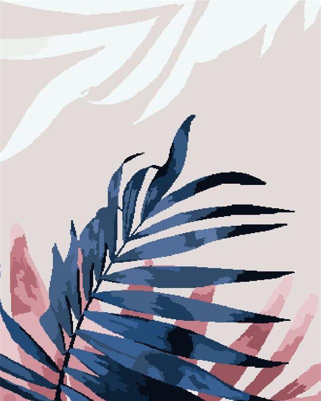 RUOPOTY Картина маслом по номерам, пейзаж с листьями, акриловая рамка «сделай сам», на холсте, настенная картина по номерам для гостиной