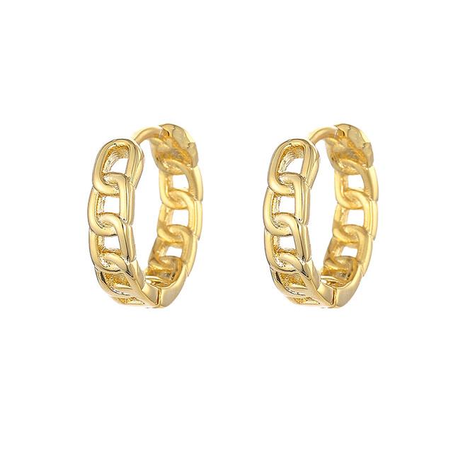 ANENJERY Серьги-кольца в форме цепочки для женщин, простые модные повседневные студенческие ювелирные изделия, подарок