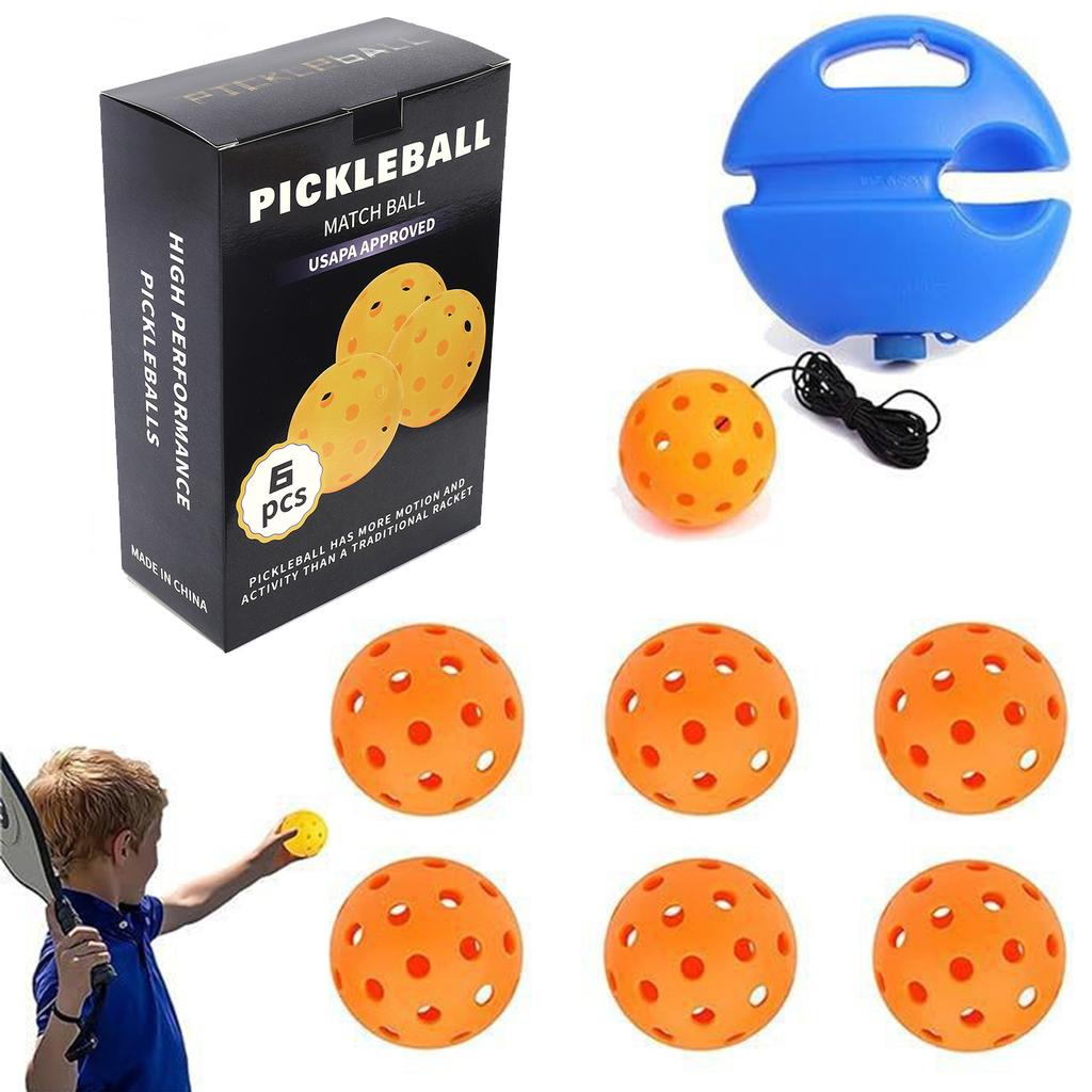 Новый одиночный тренер Pickleball, уличная базовая цветная коробка, упаковка Pe, высокоэластичные плавающие шарики Wei с отверстиями