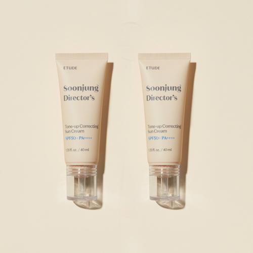 [ETUDE] SoonJung Director's Tone-Up Correction Sun Cream 2-Pack (40ml+40ml)