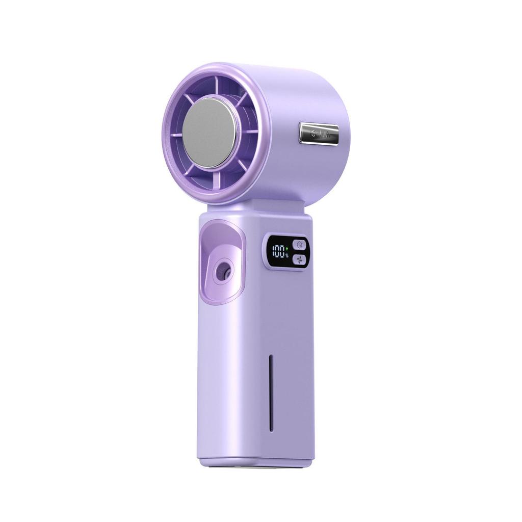 Alyster HX-F532 Handheld Mini Fan with Ice Compress, Cooling Spray, Humidification, 100-Speed Settings
