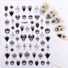 5D Embossed Nail Art Sticker Halloween Cartoon Spider Web Ghost Pumpkin Lantern Nail Adhesive Sticker