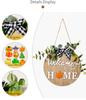 1 Set Of Wooden Diy Replaceable Various Patterns Wooden Welcome Doorplate Christmas Halloween Hanging Home With 9 Accessories