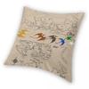 Dragonriders Of Pern Maps Square Pillowcase Polyester Linen Velvet Printed Zip Decorative Home Cushion Cover