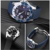 21 мм Каучуковый ремешок для часов с изогнутым концом для Longines Conquest Силиконовый L3.742.4 642 781 782 Стиль Браслет Складная застежка Ремешок для часов