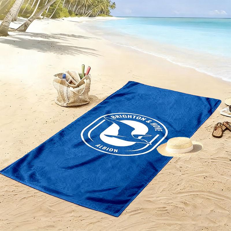 Пляжное полотенце с принтом Brighton & Hove Albion, Большое мягкое быстросохнущее полотенце для пляжа, кемпинга, плавания