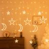 2.5M Moon Star Led Curtain Fairy String Lights 138 Leds Christmas Light For Wedding Home Garden Party Street Tree Decoration
