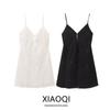 2024 Autumn New Fashion Style Women's Clothing White V-neck Brace Backless Short Dress 0881372