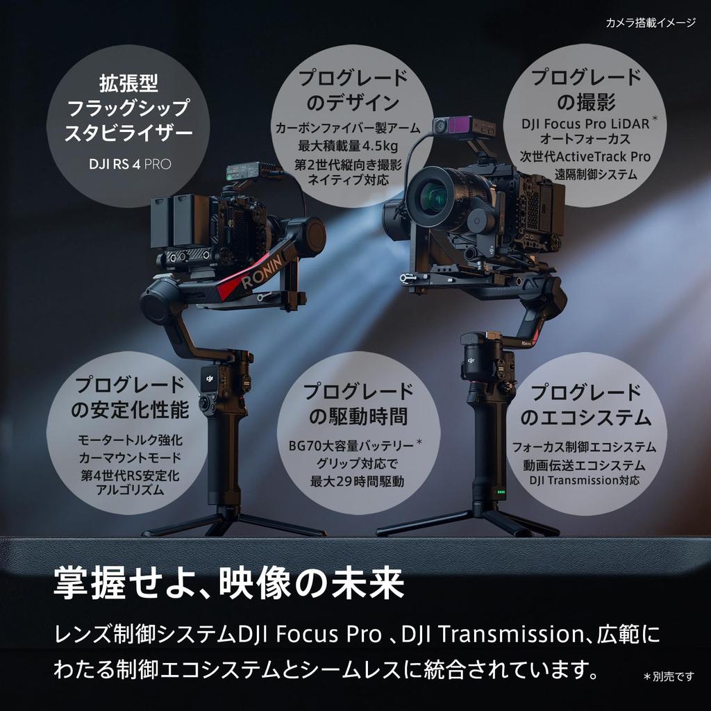 DJI RS 4 Pro 3-Axis Gimbal Stabilizer for DSLR and Cinema Cameras Native Vertical Shooting Supports Up to 4.5kg Focus and Zoom Dual Motor Second