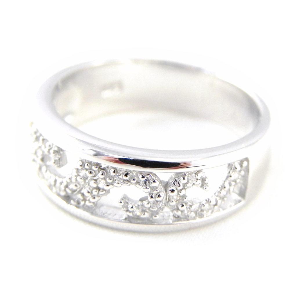 Silver Ring 'Scarlett' White