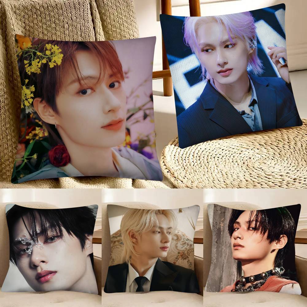 Чехол для подушки Kpop Junhui Wen Квадратная подушка Спальня Диван Подушка для отдыха и комфорта Автомобиль Домашний декор