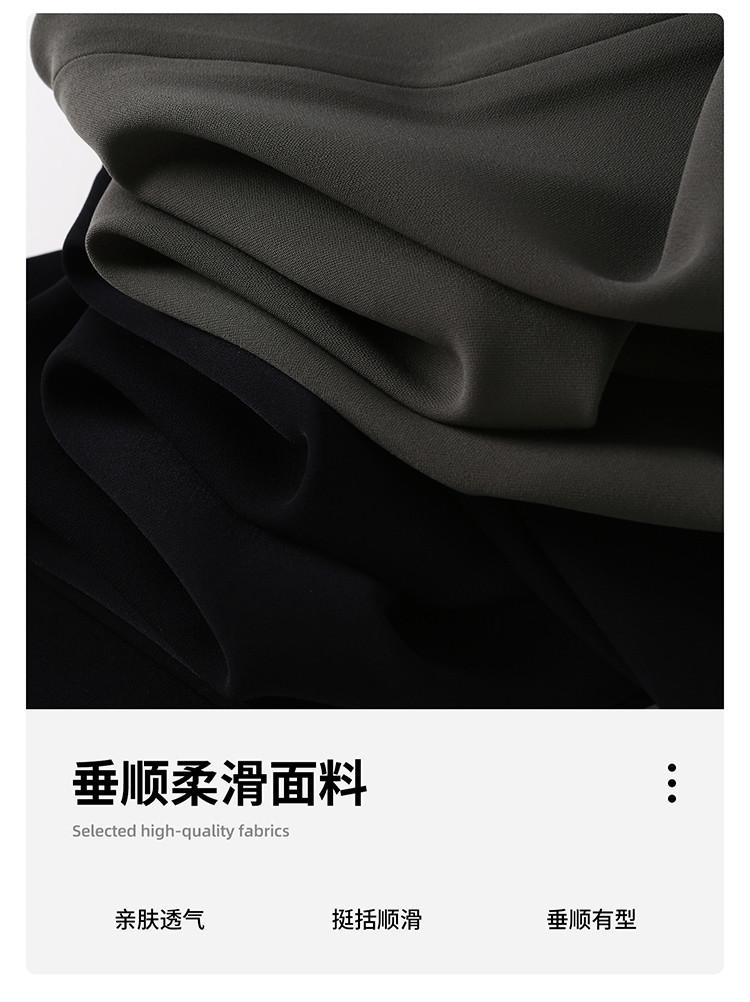 Simple commuting casual wide leg pants for women in 2026 Spring and Autumn fashion, loose and versatile, slimming and floor hugging pants