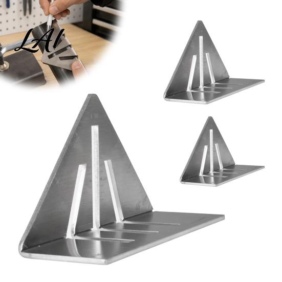 Extended Bevel Flange Square 22.5°-90° Miter Ruler Professional Heavy Duty Metal Square Protractor High Precision Industrial for Welding Triangle