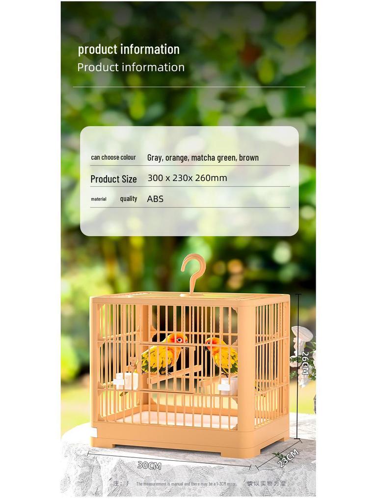 Большая дышащая клетка для попугаев: Просторная наружная/внутренняя вилла для птиц с переносным дизайном