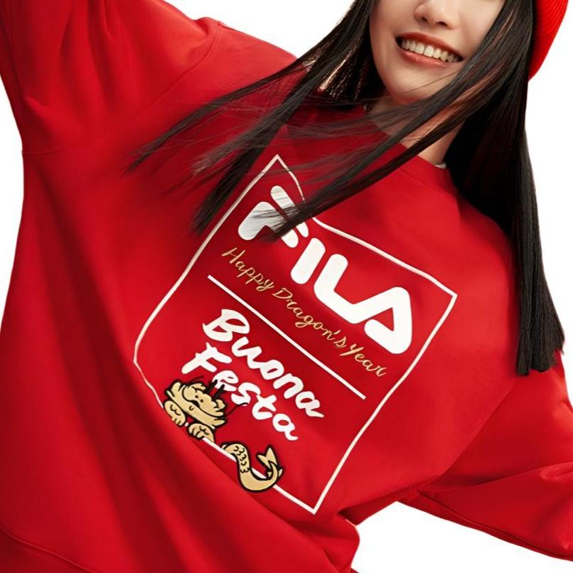 FILA Dragon Collection Sweatshirt Unisex Legend Red F11U419201FRD