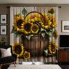 2 шт. корзины HD с цветами подсолнуха декоративная штора Желтая штора с цифровой печатью украшение дома стиль украшения