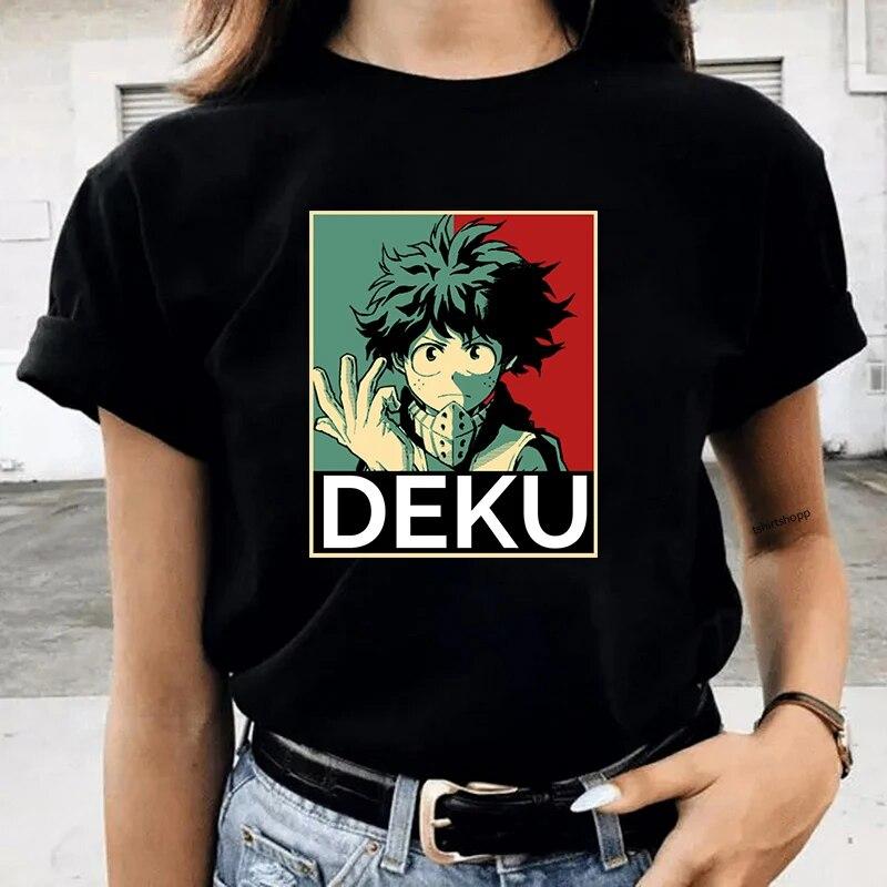 Одежда в стиле аниме Футболка Shoto Todorok Deku Harajuku Футболка My Hero Academia Футболка Boku No Hero Academia Футболка Бакугоу Футболка унисекс