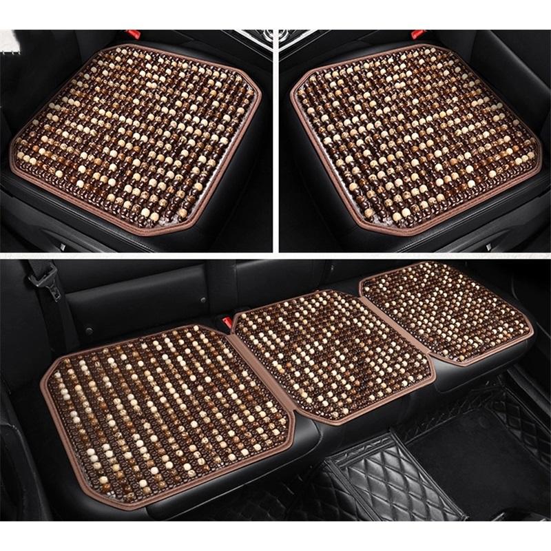 Подушка на сиденье автомобиля Летний охлаждающий коврик Цельный Грузовик Вентилируемый Дышащий Деревянные бусины Универсальный Чехол на сиденье автомобиля Для всех сезонов