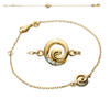 [K3388] - White Gold 'Goddess' Gold Plated Bracelet - 8 Mm