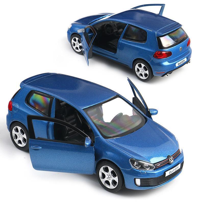1/36 Volkswagen Golf GTI Игрушечная модель автомобиля для детей Металлическая литая миниатюрная коллекция Подарок для детей Мальчиков Ребенка