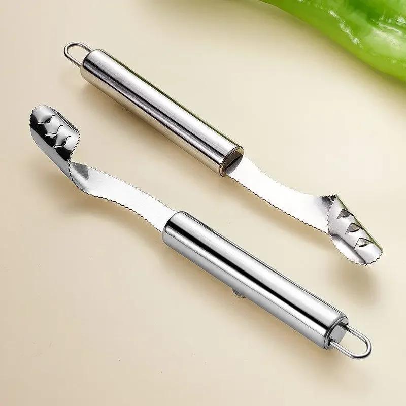 Stainless Steel Corer Chili Corer Bitter Gourd Seed Remover Core Digging Knife Green Pepper Cutter Seed Digging Tool Kitchen