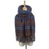 Autumn and Winter High-end Simple Scarf Women's Color Plaid Thickened Scarf Warm Fashion Scarf Versatile Shawl