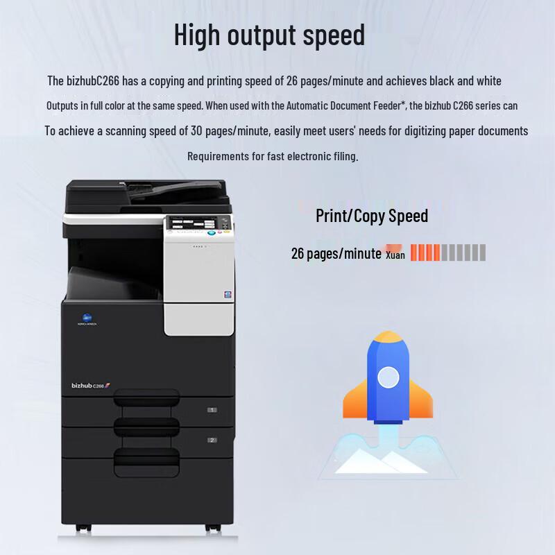 Konica Minolta bizhub C226 Color Multifunction Printer CN plug (adapter included)