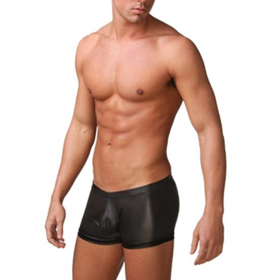 Sexy Men Faux Leather Boxers Briefs Shorts Underwear Soft Underpants Swimwear