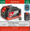 Совместим с электрическим гайковертом Makita 21V: Аккумулятор для электропилы, автомойки, угловой шлифмашины и ударного гайковерта