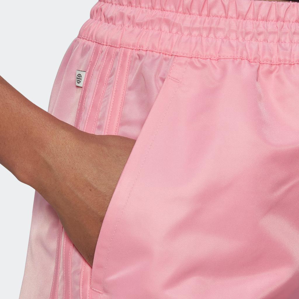 Adidas Оригинальные однотонные спортивные брюки с карманом, логотипом, этикеткой, шнурком, манжетой, женские плавки розового цвета HL9068