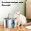 Cat Water Fountain 3.2L/108oz Purify Water Fountain Stainless Steel Drinking Fountain with Silent Water Pump Healthy Living Water for Home Indoor Cats
