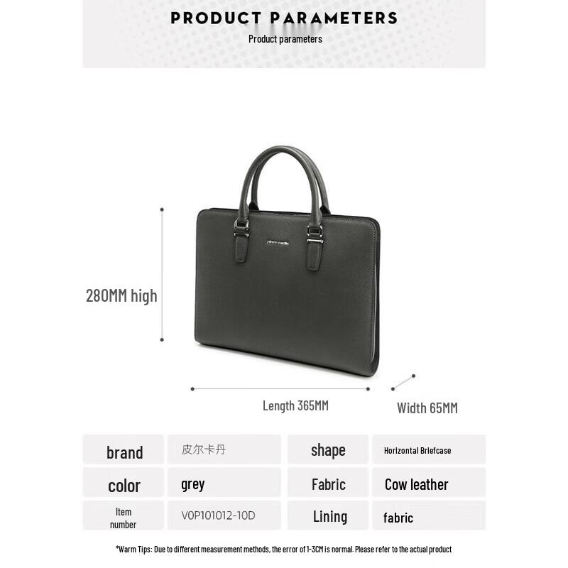 Pierre Cardin Мужская кожаная деловая сумка-портфель для ноутбука