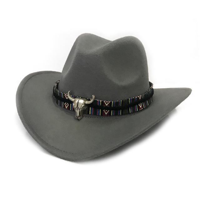2023 Retro Wool Women Men Hollow Western Cowboy Hat Roll-up Wide Brim Cowgirl Jazz Sombrero CapTassel Tauren Ribbon
