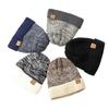 New Unisex Two-Tone Winter Hats Add Fur Lined Men And Women Fashion Warm Beanie Cap Casual Winter Knitted Hats EMA