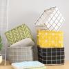 Foldable Storage Basket with Handles Waterproof Large Capacity Cotton Linen Printed Multifunctional Home Office Nursery Laundry Closet Organizer Bin