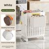 Бытовая корзина для хранения с подвижным скользящим колесом, полая корзина для грязной одежды, складная пластиковая корзина для сортировки