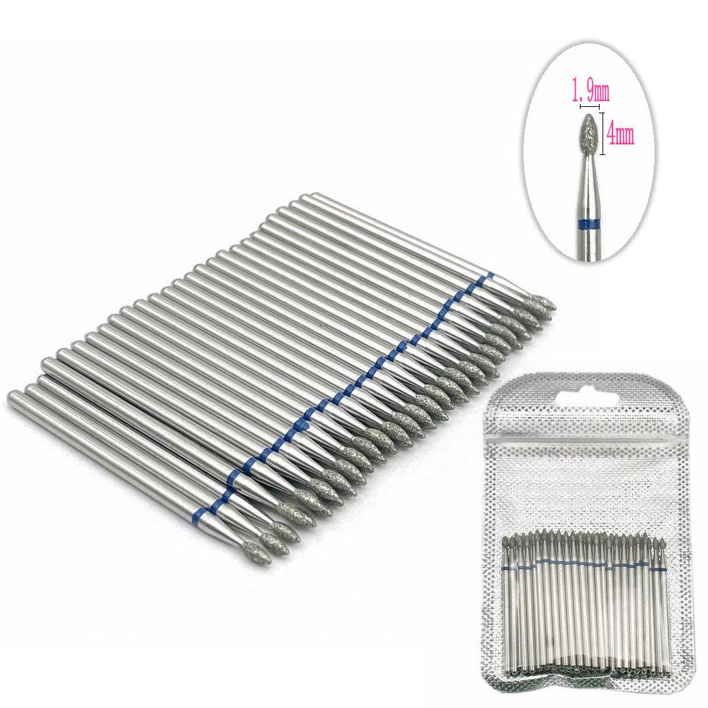 50 шт./упак. алмазные шлифовальные боры для ногтей, сверла для стоматологической алмазной полировки, полировщик для ногтей, фрезы, сверла