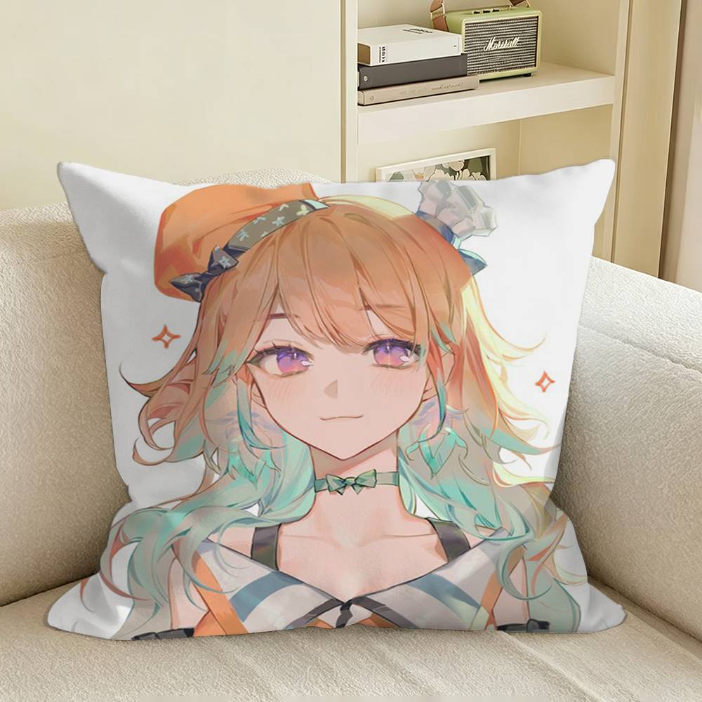 Lovely TTakanashi Kiara HoloEN st Square Sofa Pillow Cover Solid Color Living Room Home Decor Cushion Case
