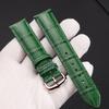 Ультратонкий ремешок для часов из натуральной кожи, подходит для Cartier Santos Tank Solo, женский, мужской, 12-22 мм, зеленый, белый, браслет