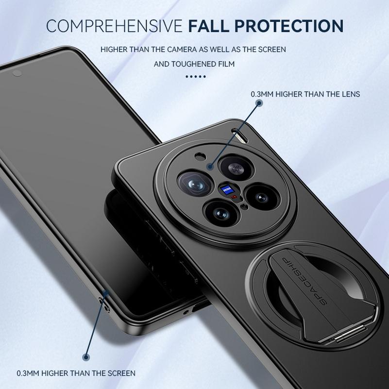 Skin-like Frosted Feel Car Invisible Magnetic Stand Holder Case For VIVO X200 Ultra X200 FE X200s X200 Pro X100 pro X100s Cover