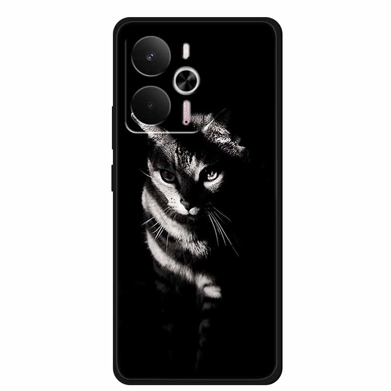 Чехол для Realme 14 Realme14 5G RMX5070 Корпус телефона Мягкий силиконовый задний чехол Для Realme 14 Global Черный ТПУ Funda Милый Capa Coque
